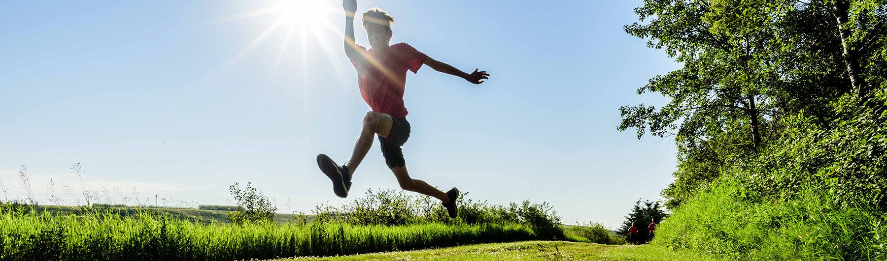 kid running in park